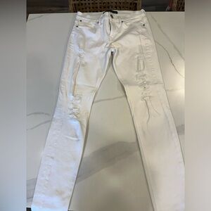 Express Ripped Mid Rise Jeggings